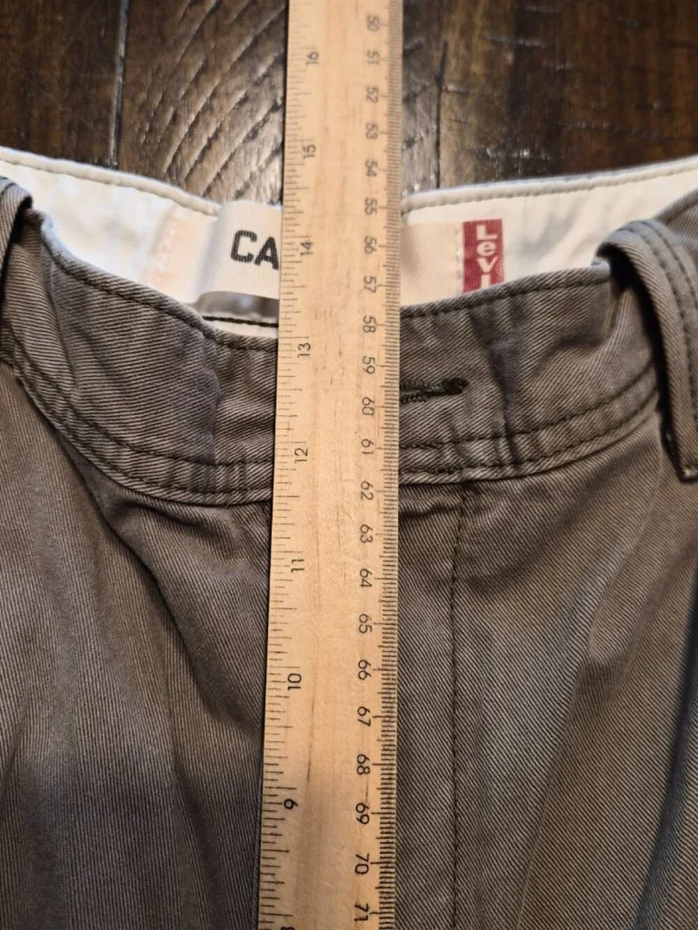 Vintage Levis Cargo Shorts Men 32 Olive Green Canvas 100% Cotton Work Y2K G595